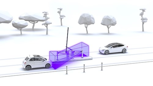 graphic of 2 cars at parking barrier with ANPR solution