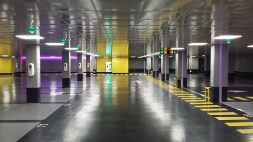 Empty Hospital Car Park