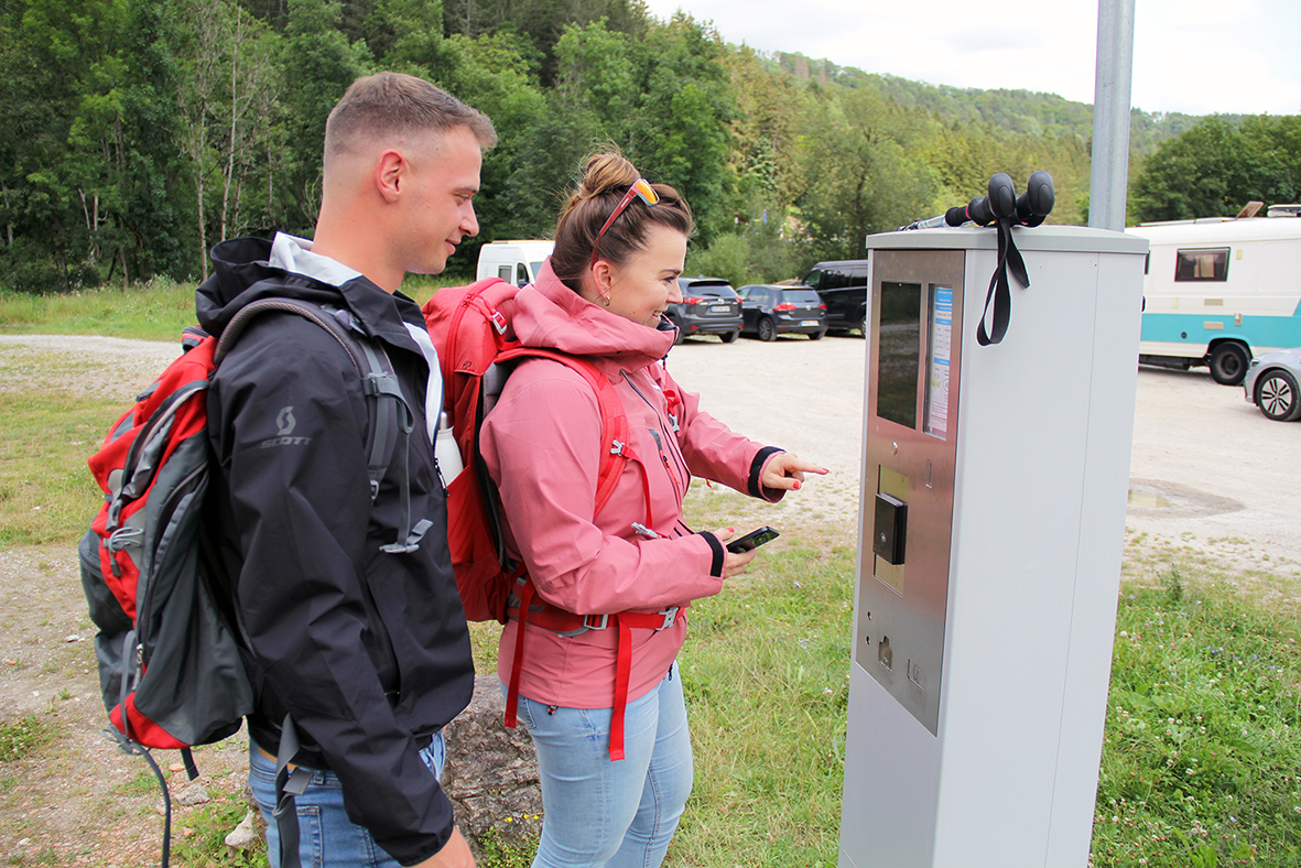 Citea parking machine  in the Black Forest