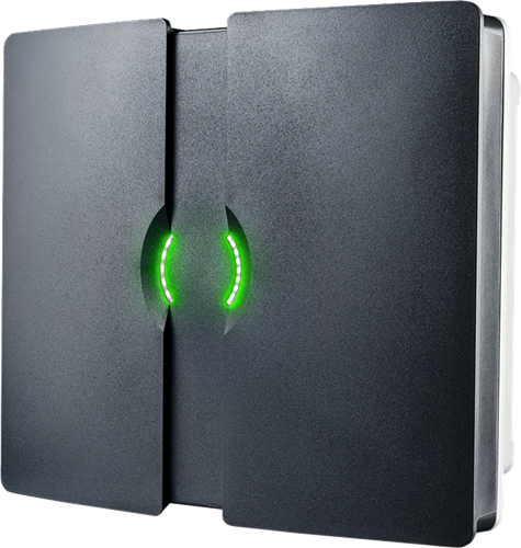 Black RFID Reader box with green light