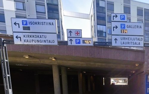 Parking guidance systems in Lappeenranta.