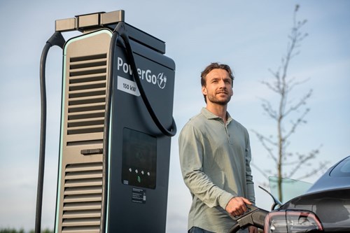 image of a man charging his car