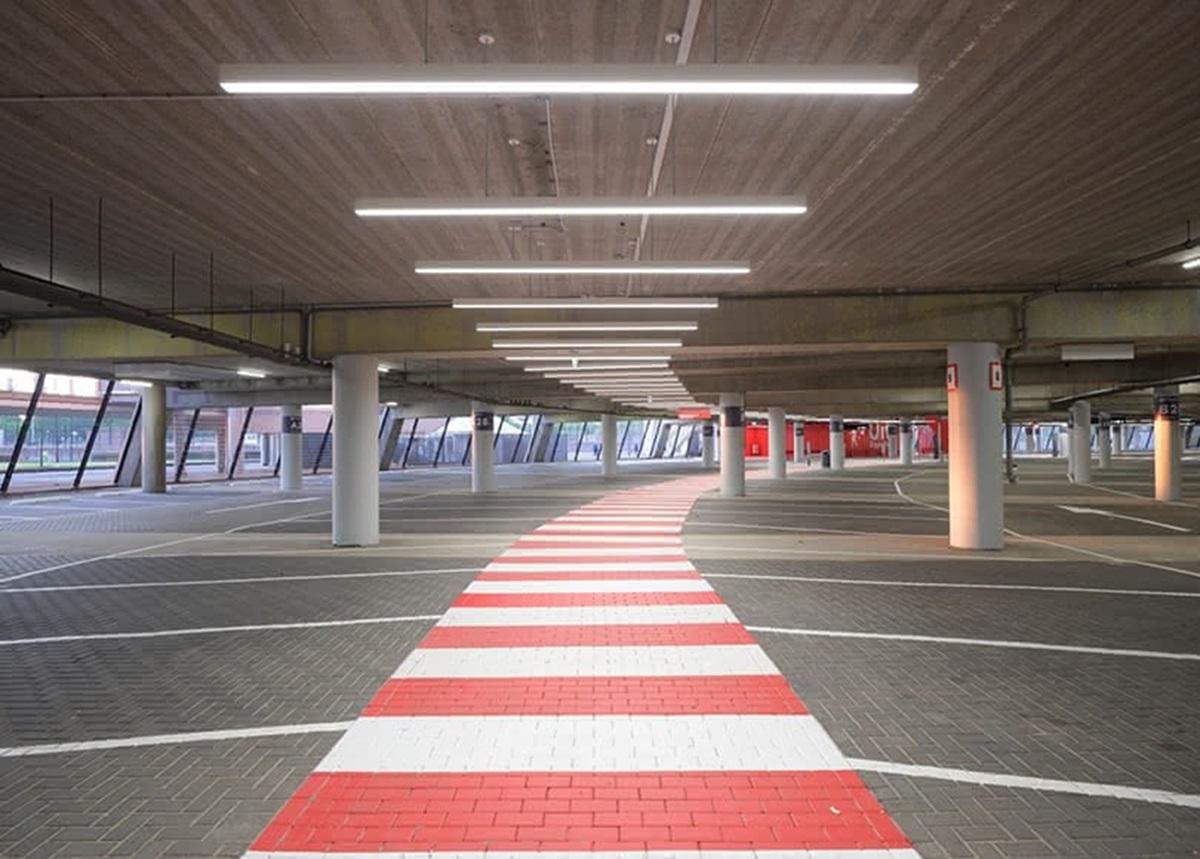 The stadium functions not only as an event venue but also as a smart Park & Ride (P+R) location in Amsterdam.