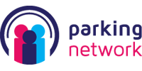 Parking Network logo, three men icons in a circle